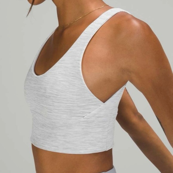LULULEMON Align Reversible Gray Striped Sports Bra 4 - Picture 7 of 7